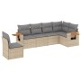 Gartensofa-Set mit Kissen, 6-teilig, beiges synthetisches Rattan von , Gartensets - Ref: Foro24-3259259, Preis: 451,56 €, Rab...