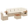 7-piece garden sofa set and beige synthetic rattan cushions by , Garden sets - Ref: Foro24-3259265, Price: 573,07 €, Discount: %