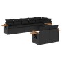 8-teiliges Gartensofa-Set und schwarze synthetische Rattankissen von , Gartensets - Ref: Foro24-3259388, Preis: 564,45 €, Rab...