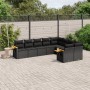 8-teiliges Gartensofa-Set und schwarze synthetische Rattankissen von , Gartensets - Ref: Foro24-3259542, Preis: 630,51 €, Rab...