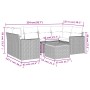 7-teiliges Gartensofa-Set und beige synthetische Rattankissen von , Gartensets - Ref: Foro24-3224022, Preis: 463,05 €, Rabatt: %