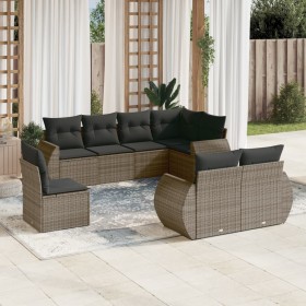 8-teiliges Gartensofa-Set und graue synthetische Rattankissen von , Gartensets - Ref: Foro24-3253977, Preis: 609,48 €, Rabatt: %