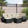 7-piece garden dining set and black synthetic rattan cushions by , Garden sets - Ref: Foro24-3254003, Price: 492,00 €, Discou...