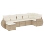 7-teiliges Gartensofa-Set und beige synthetische Rattankissen von , Gartensets - Ref: Foro24-3254015, Preis: 539,01 €, Rabatt: %