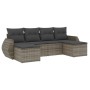 6-piece garden furniture set and gray synthetic rattan cushions by , Garden sets - Ref: Foro24-3254057, Price: 404,71 €, Disc...