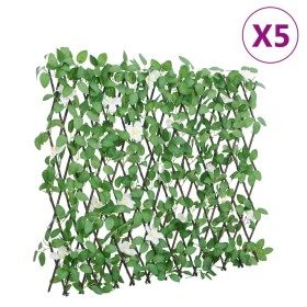 Expandable green artificial ivy trellis 5 units 186x30 cm by , fence panels - Ref: Foro24-366591, Price: 113,11 €, Discount: %