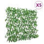 Expandable green artificial ivy trellis 5 units 186x30 cm by , fence panels - Ref: Foro24-366591, Price: 113,11 €, Discount: %