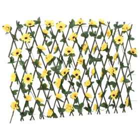 Expandable lattice fence with artificial yellow ivy 180x60 cm by , fence panels - Ref: Foro24-366598, Price: 29,05 €, Discoun...