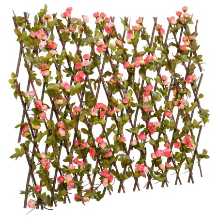 Pink artificial ivy expandable fence trellis 180x60 cm by , fence panels - Ref: Foro24-366578, Price: 31,99 €, Discount: %