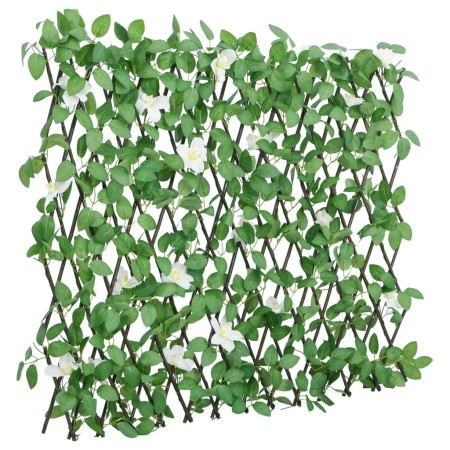 Green artificial ivy expandable fence trellis 186x30 cm by , fence panels - Ref: Foro24-366590, Price: 32,60 €, Discount: %