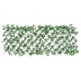 Green artificial ivy expandable fence trellis 186x30 cm by , fence panels - Ref: Foro24-366590, Price: 32,60 €, Discount: %