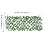 Green artificial ivy expandable fence trellis 186x30 cm by , fence panels - Ref: Foro24-366590, Price: 32,60 €, Discount: %