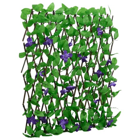 Expandable green artificial ivy lattice fence 180x70 cm by , fence panels - Ref: Foro24-366574, Price: 26,99 €, Discount: %