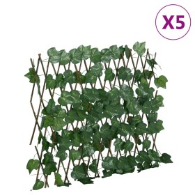 Expandable artificial green vine trellis 5 units 190x60 cm by , fence panels - Ref: Foro24-366583, Price: 52,05 €, Discount: %