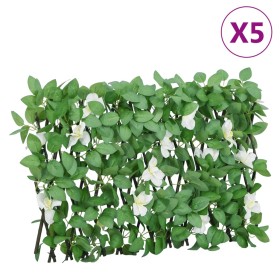 Green artificial ivy expandable trellis 5 pcs 180x30 cm by , fence panels - Ref: Foro24-366589, Price: 78,99 €, Discount: %