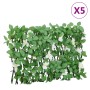 Green artificial ivy expandable trellis 5 pcs 180x30 cm by , fence panels - Ref: Foro24-366589, Price: 78,19 €, Discount: %