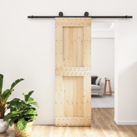 Sliding door with solid pine wood fittings 70x210 cm by , Doors - Ref: Foro24-3203070, Price: 180,07 €, Discount: %