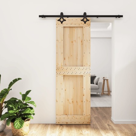 Sliding door with solid pine wood fittings 70x210 cm by , Doors - Ref: Foro24-3203128, Price: 183,82 €, Discount: %