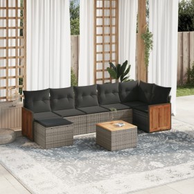 Set de sofás de jardín 8 pzas y cojines ratán sintético gris de , Conjuntos de jardín - Ref: Foro24-3227880, Precio: 499,99 €...