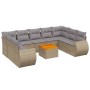 Gartensofa-Set mit beigen Kissen, 10-teilig, synthetisches Rattan von , Gartensets - Ref: Foro24-3225149, Preis: 668,82 €, Ra...