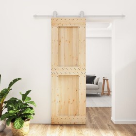 Sliding door with solid pine wood fittings 70x210 cm by , Doors - Ref: Foro24-3203090, Price: 213,65 €, Discount: %