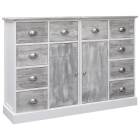 Aparador con 10 cajones madera gris 113x30x79 cm de vidaXL, Aparadores - Ref: Foro24-284173, Precio: 203,66 €, Descuento: %