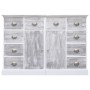 Aparador con 10 cajones madera gris 113x30x79 cm de vidaXL, Aparadores - Ref: Foro24-284173, Precio: 248,00 €, Descuento: %