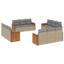 12-piece garden sofa set and brown synthetic rattan cushions by , Garden sets - Ref: Foro24-3227515, Price: 1,00 €, Discount: %