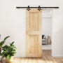 Sliding door with solid pine wood hardware 70x210 cm by , Doors - Ref: Foro24-3203145, Price: 185,42 €, Discount: %