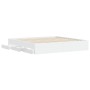 Estructura cama con cajones madera ingeniería blanca 160x200 cm de , Camas y somieres - Ref: Foro24-3207259, Precio: 183,99 €...