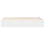 Estructura cama con cajones madera ingeniería blanca 160x200 cm de , Camas y somieres - Ref: Foro24-3207259, Precio: 183,99 €...