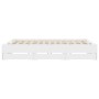 Estructura cama con cajones madera ingeniería blanca 160x200 cm de , Camas y somieres - Ref: Foro24-3207259, Precio: 183,99 €...