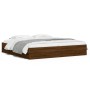 Cama con cajones madera ingeniería marrón roble 160x200 cm de , Camas y somieres - Ref: Foro24-3207265, Precio: 217,97 €, Des...