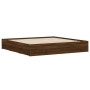 Cama con cajones madera ingeniería marrón roble 160x200 cm de , Camas y somieres - Ref: Foro24-3207265, Precio: 217,97 €, Des...