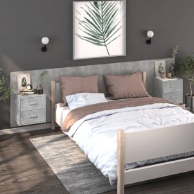 Mesitas de noche de pared 2 unidades color gris hormigón de vidaXL, Mesitas de noche - Ref: Foro24-810998, Precio: 100,77 €, ...