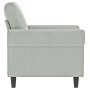 Sillón de terciopelo gris claro 60 cm de , Sofás - Ref: Foro24-359509, Precio: 167,99 €, Descuento: %