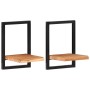 Wall shelves 2 units solid acacia wood 25x25x35 cm by , Shelves and shelves - Ref: Foro24-338461, Price: 39,80 €, Discount: %