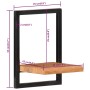 Wall shelves 2 units solid acacia wood 25x25x35 cm by , Shelves and shelves - Ref: Foro24-338461, Price: 39,80 €, Discount: %