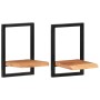 Wall shelves 2 units solid acacia wood 25x25x35 cm by , Shelves and shelves - Ref: Foro24-338461, Price: 39,80 €, Discount: %