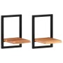 Wall shelves 2 units solid acacia wood 25x25x35 cm by , Shelves and shelves - Ref: Foro24-338461, Price: 39,80 €, Discount: %