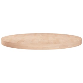 Round untreated oak wood table surface Ø70x4 cm by , Table tops - Ref: Foro24-342911, Price: 109,24 €, Discount: %