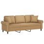 3-Sitzer-Sofa mit braunen Samtkissen 180 cm von , Sofas - Ref: Foro24-3200962, Preis: 312,62 €, Rabatt: %