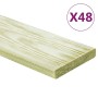 Terrace boards 48 units impregnated pine wood 5.76 m² 1m by , Floors and carpets - Ref: Foro24-3107770, Price: 241,94 €, Disc...