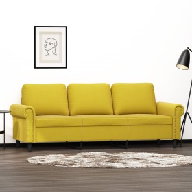 3-seater yellow velvet sofa 180 cm by , Sofas - Ref: Foro24-359545, Price: 298,99 €, Discount: %