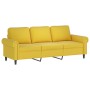 3-seater yellow velvet sofa 180 cm by , Sofas - Ref: Foro24-359545, Price: 298,99 €, Discount: %