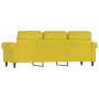 3-seater yellow velvet sofa 180 cm by , Sofas - Ref: Foro24-359545, Price: 298,99 €, Discount: %