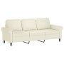 Cremefarbenes 3-Sitzer-Sofa aus Samt, 180 cm von , Sofas - Ref: Foro24-359547, Preis: 335,69 €, Rabatt: %