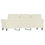 Cremefarbenes 3-Sitzer-Sofa aus Samt, 180 cm von , Sofas - Ref: Foro24-359547, Preis: 335,69 €, Rabatt: %