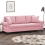 3-seater sofa with pink velvet cushions 180 cm by , Sofas - Ref: Foro24-3200958, Price: 309,99 €, Discount: %