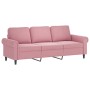 Sofá de 3 plazas con cojines terciopelo rosa 180 cm de , Sofás - Ref: Foro24-3200958, Precio: 309,77 €, Descuento: %